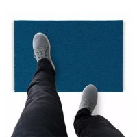 Tapete Capacho De Vinil Liso Hall D Entrada 90x40 A Royal Comprimento 40 Cm Cor Azul Royal Desenho Do Tecido Fibra Entrelaçada Largura 90 Cm