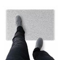 Tapete Capacho De Vinil Liso Robusto 190x60cm Branco Comprimento 60 Cm Desenho Do Tecido Fibra Entrelaçada Largura 190 Cm