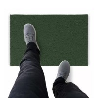 Tapete Capacho De Vinil Liso Fibra De Pvc 100x40 V Musgo Comprimento 40 Cm Cor Verde-musgo Desenho Do Tecido Fibra Entrelaçada Largura 100 Cm