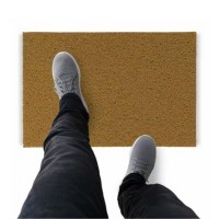 Tapete Capacho De Vinil Liso Limpa Os Pés 300x60cm Ouro