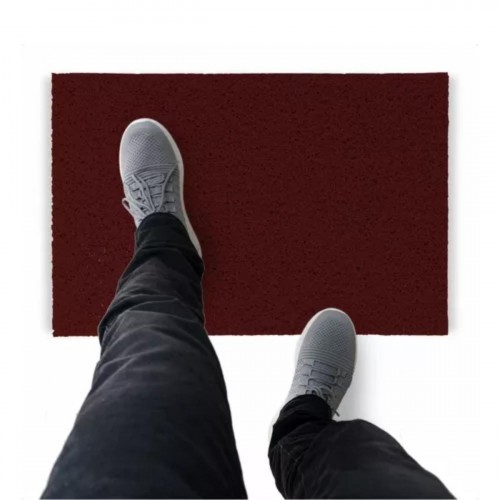 Tapete Capacho De Vinil Liso De Corredores 600x60cm Bordô