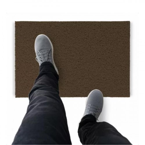 Tapete Capacho De Vinil Liso Durável 250x60cm Marrom