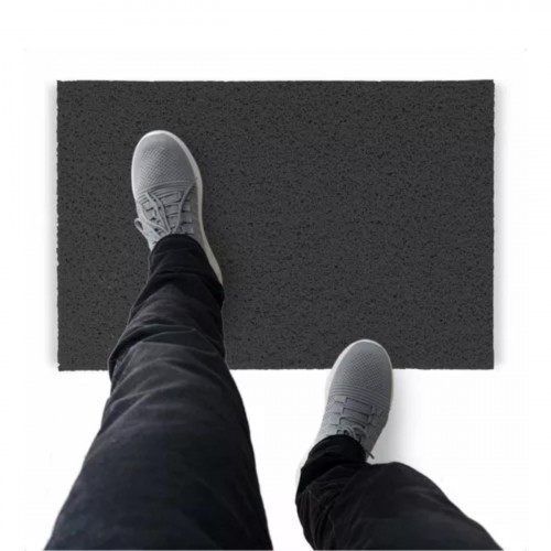 Tapete Capacho De Vinil Liso De Corredores 600x60cm Grafite