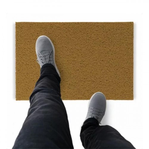 Tapete Capacho De Vinil Liso Industrial 130x60cm Ouro Comprimento 60 Cm Desenho Do Tecido Fibra Entrelaçada Largura 130 Cm