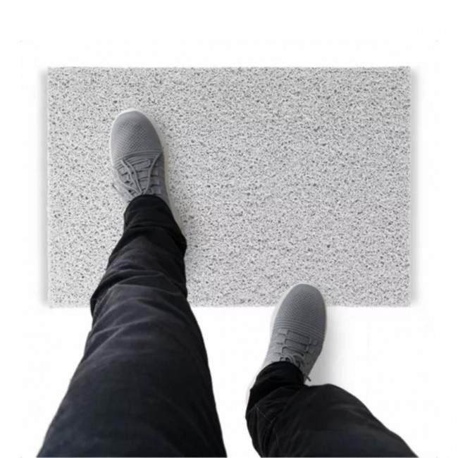 Tapete Capacho De Vinil Liso Original 180x60cm Branco